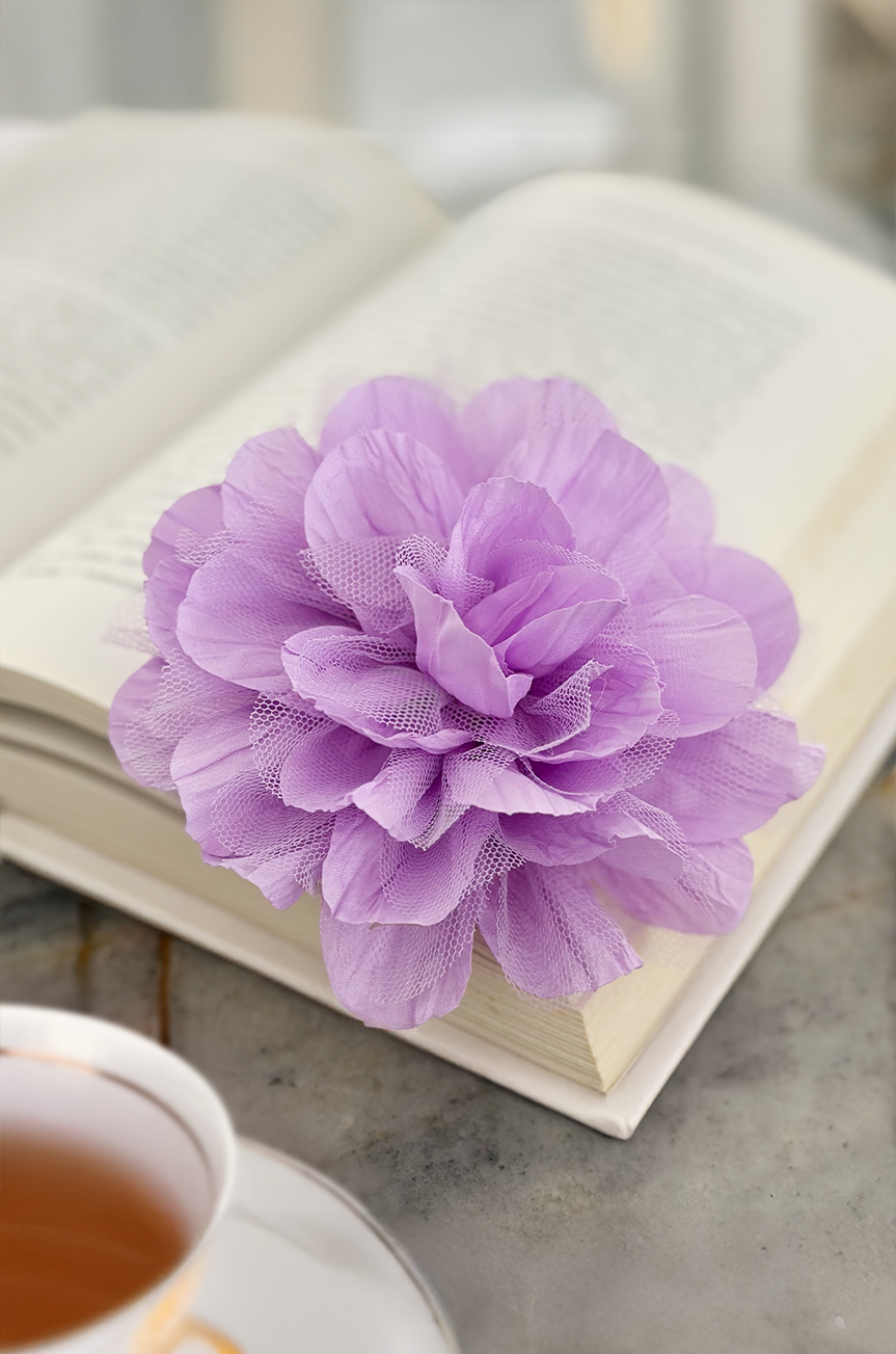 Petite Pétale Follies Flower Brooch Clip (Lilac) - Kitten D'Amour