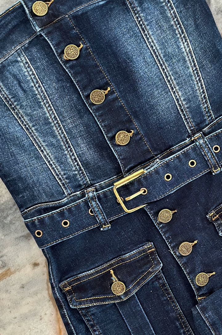 Indiana Jumpsuit (Dark Denim) - Kitten D'Amour