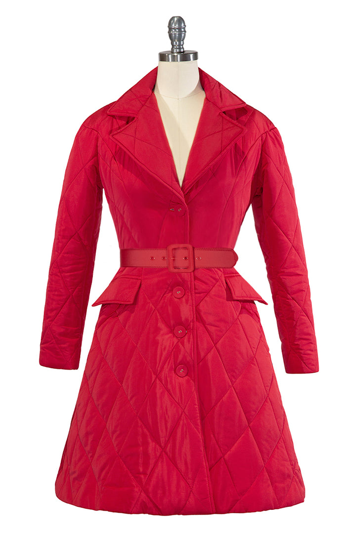 Aspen Puffer Coat (Red) - Kitten D'Amour