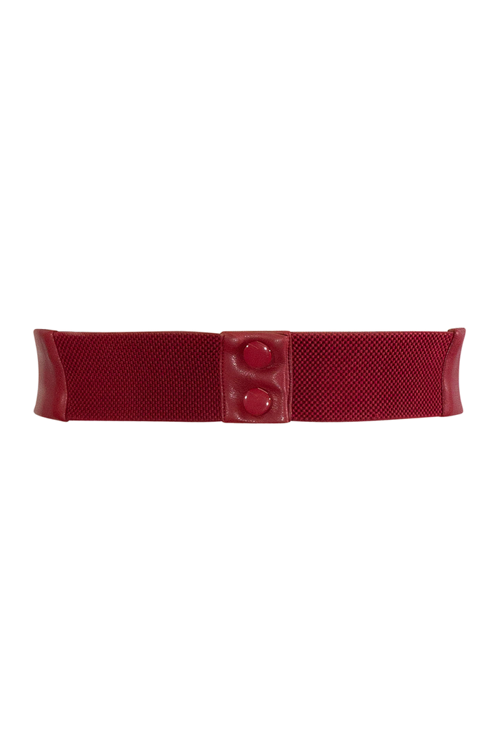 D'Amour Leather Petite Bow Belt (Burgundy) - Kitten D'Amour