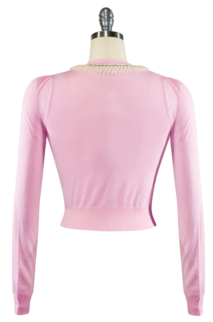 D'Amour High Society Cardigan (Pale Pink) - Kitten D'Amour