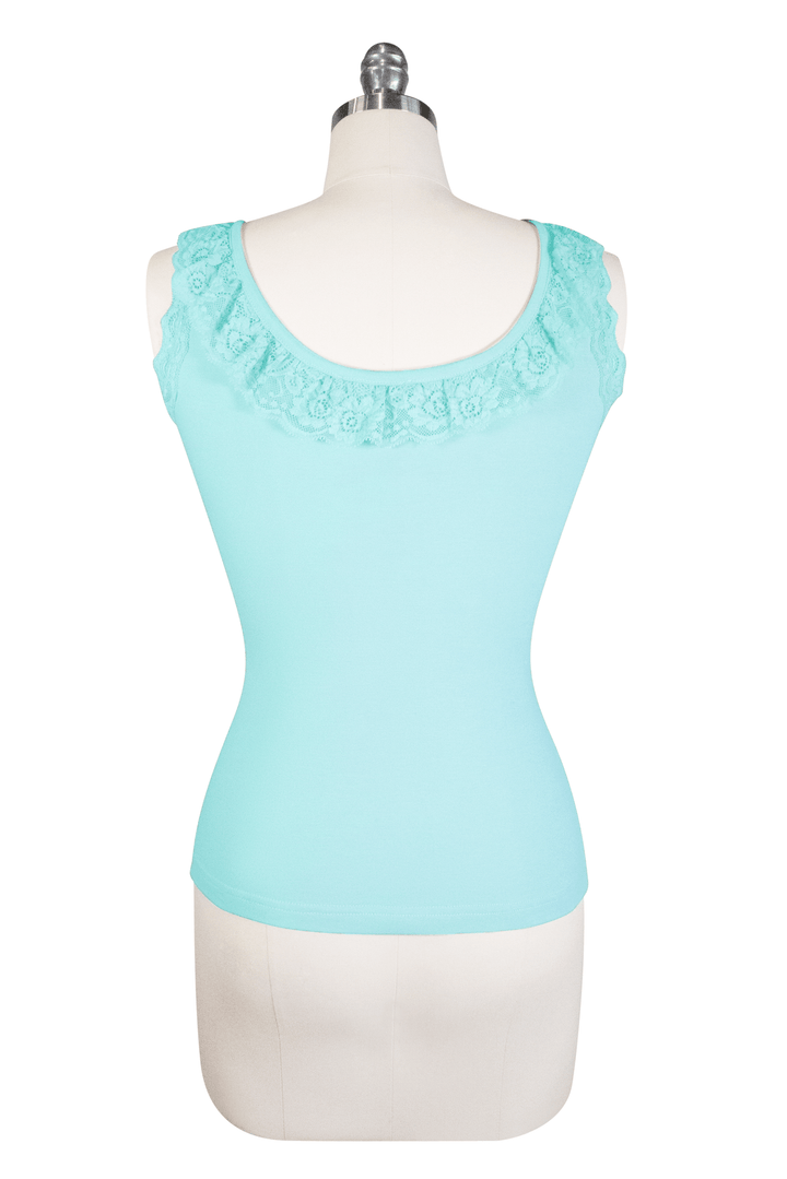D'Amour Follies Madam Ruffle Singlet (Blue) - Kitten D'Amour