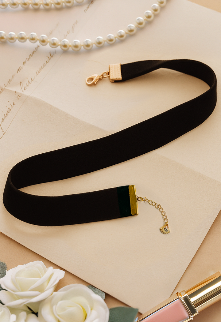 Follies Velvet Choker Wide (Black)