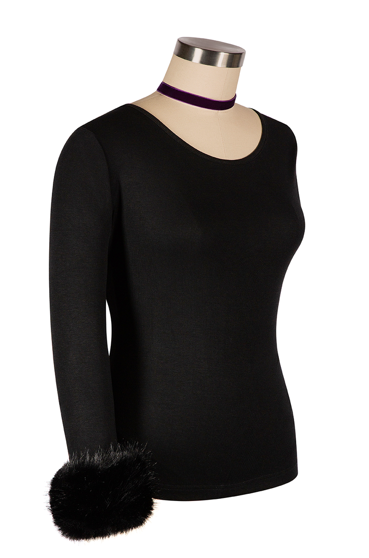 La Fleur Mystique Fluff Cuff Top (Black)