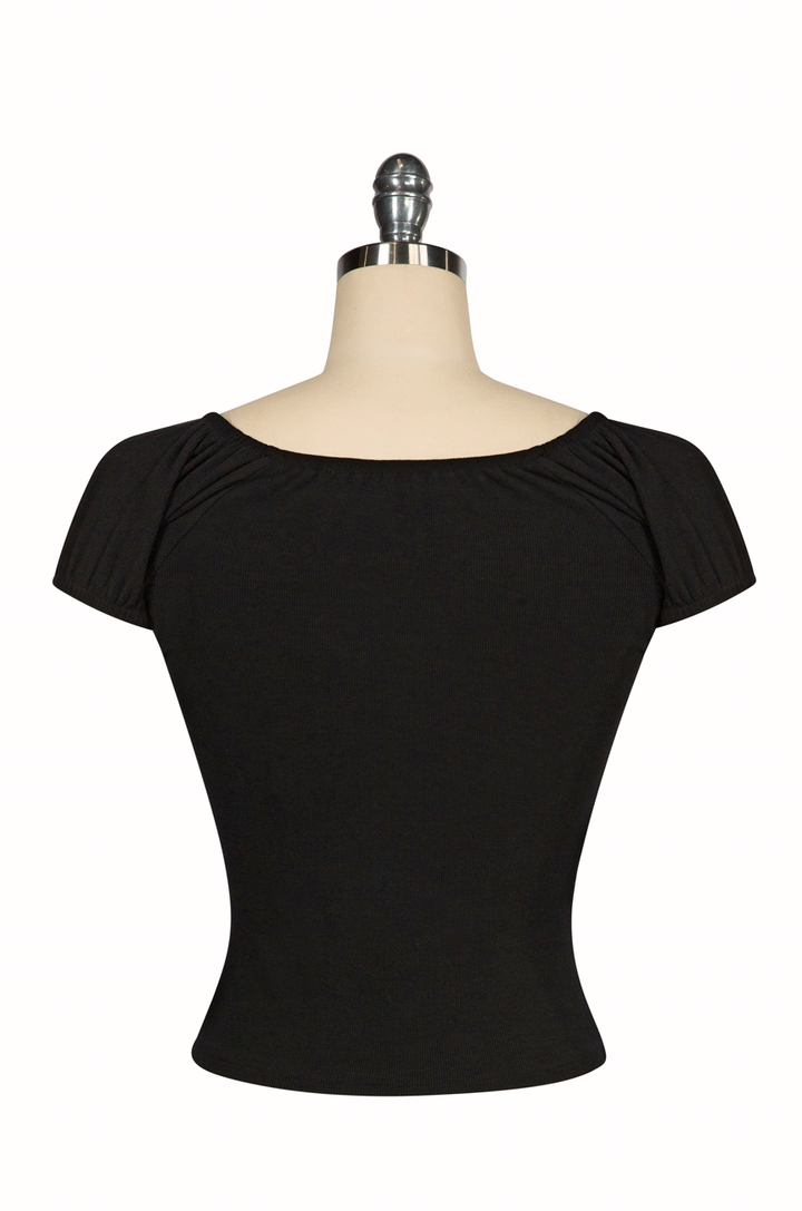D'Amour Follies Juliette Top (Black) - Kitten D'Amour