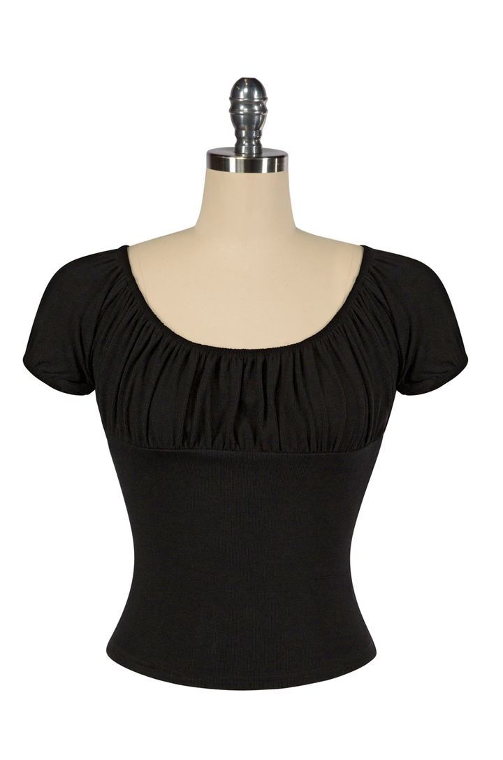 D'Amour Follies Juliette Top (Black) - Kitten D'Amour