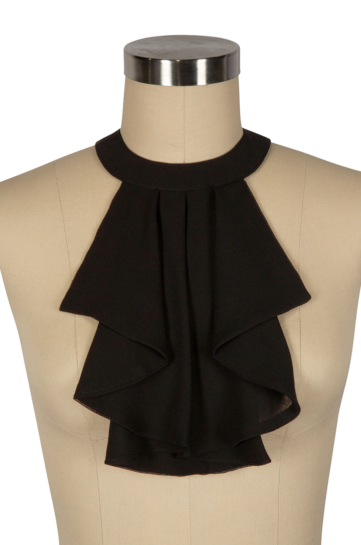 Once Upon A Time Jabot Collar (Black) - Kitten D'Amour
