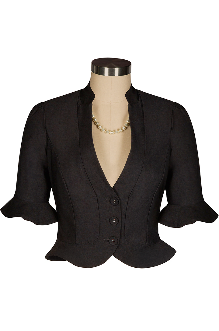 Once Upon A Time Crop Flounce Jacket - Kitten D'Amour