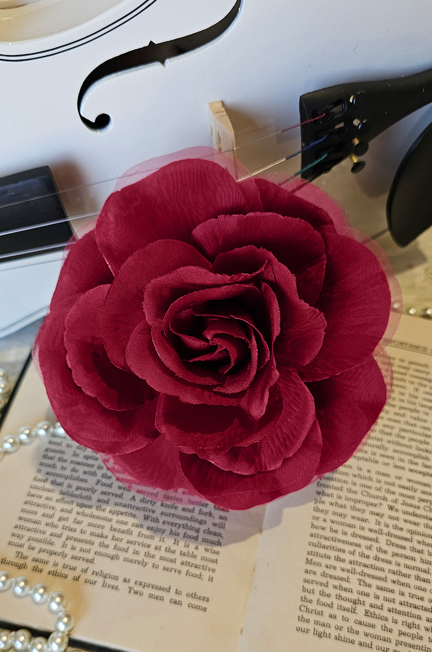 La Fleur Follies Brooch Hair Clip (Haute Red) - Kitten D'Amour