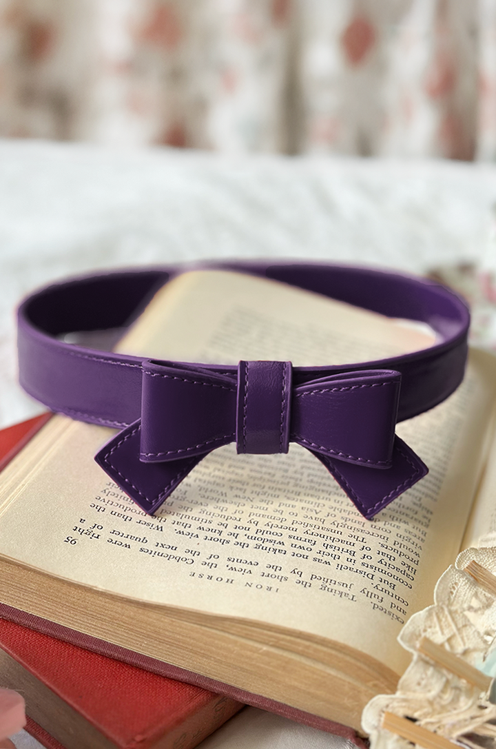 Pretty Kitty Follies Bow Belt (Purple)