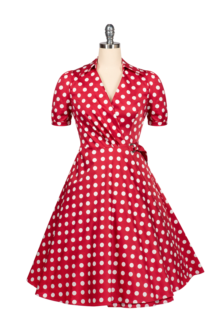 Spot Me In The Crowd Wrap Dress - Kitten D'Amour