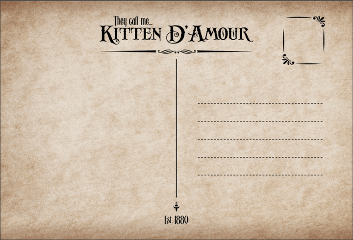 Mr. Van Whiskers PostCard - Kitten D'Amour