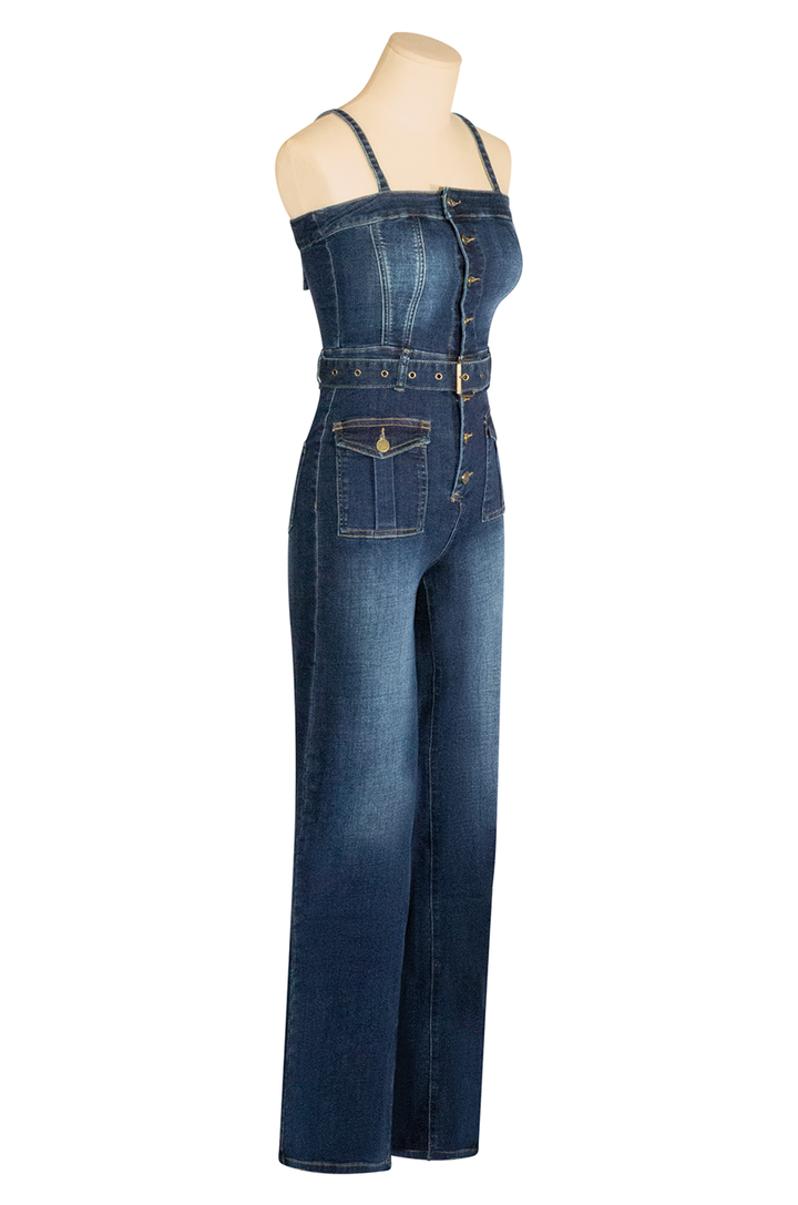Indiana Jumpsuit (Dark Denim) - Kitten D'Amour