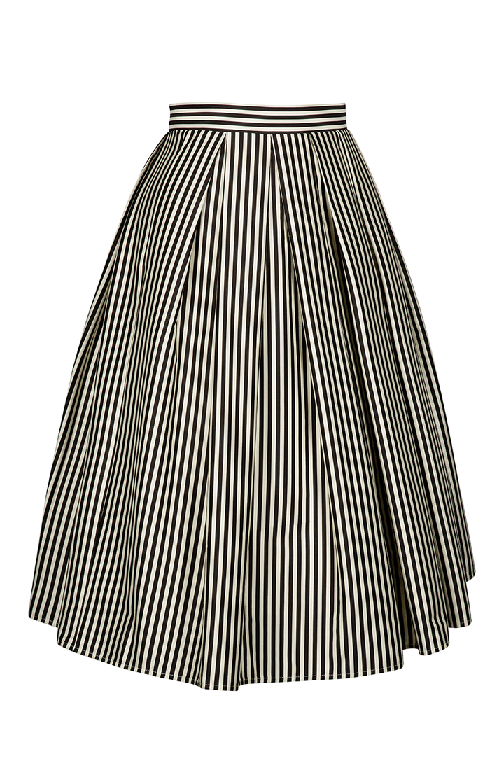 Once Upon A Time Stripe Full Skirt - Kitten D'Amour
