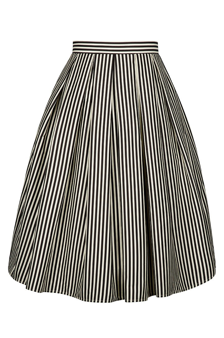 Once Upon A Time Stripe Full Skirt - Kitten D'Amour