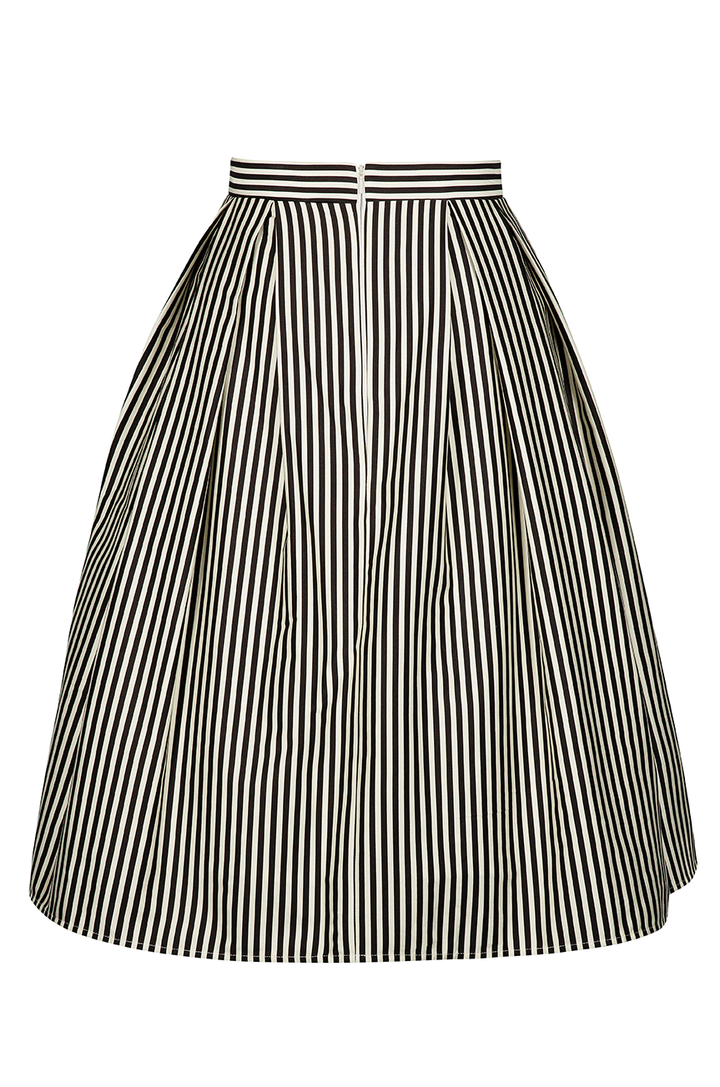 Once Upon A Time Stripe Full Skirt - Kitten D'Amour