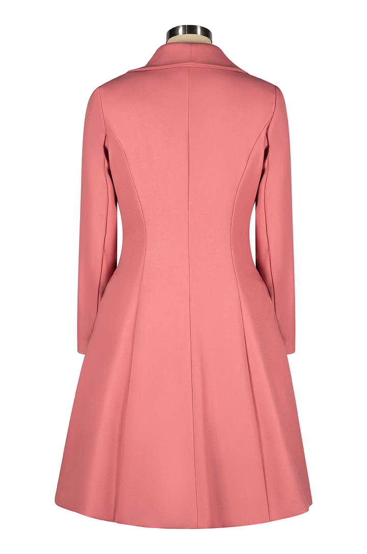 Tapestry Fur Collar Coat