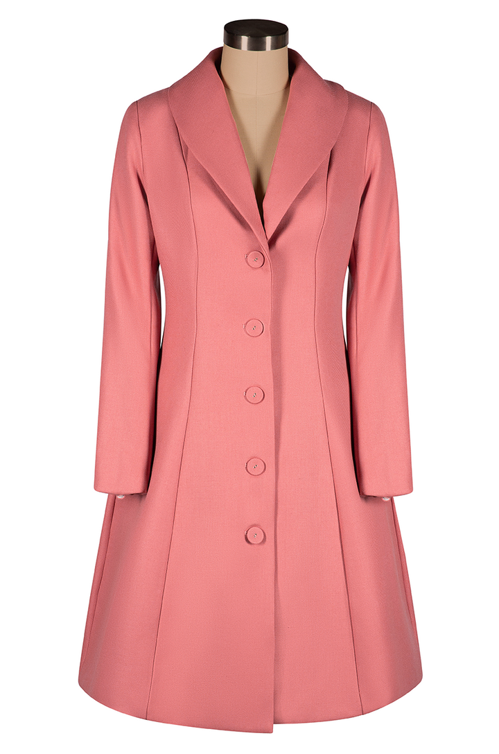 Tapestry Fur Collar Coat