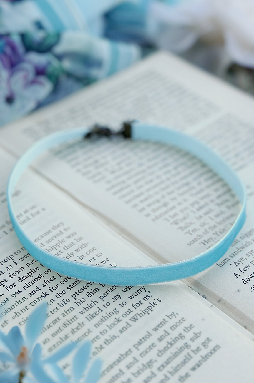 D'Amour Follies Velvet Choker (Mint) - Kitten D'Amour