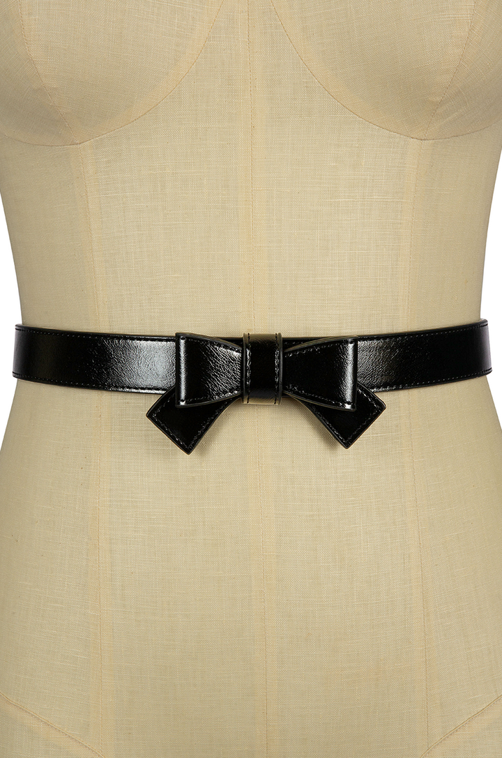 Pretty Kitty Follies Bow Belt (Black) - Kitten D'Amour
