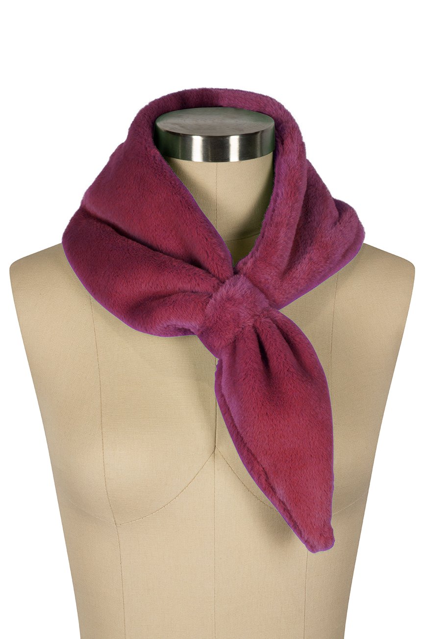 Once Upon A Time Faux Fur Scarf (Grape) - Kitten D'Amour
