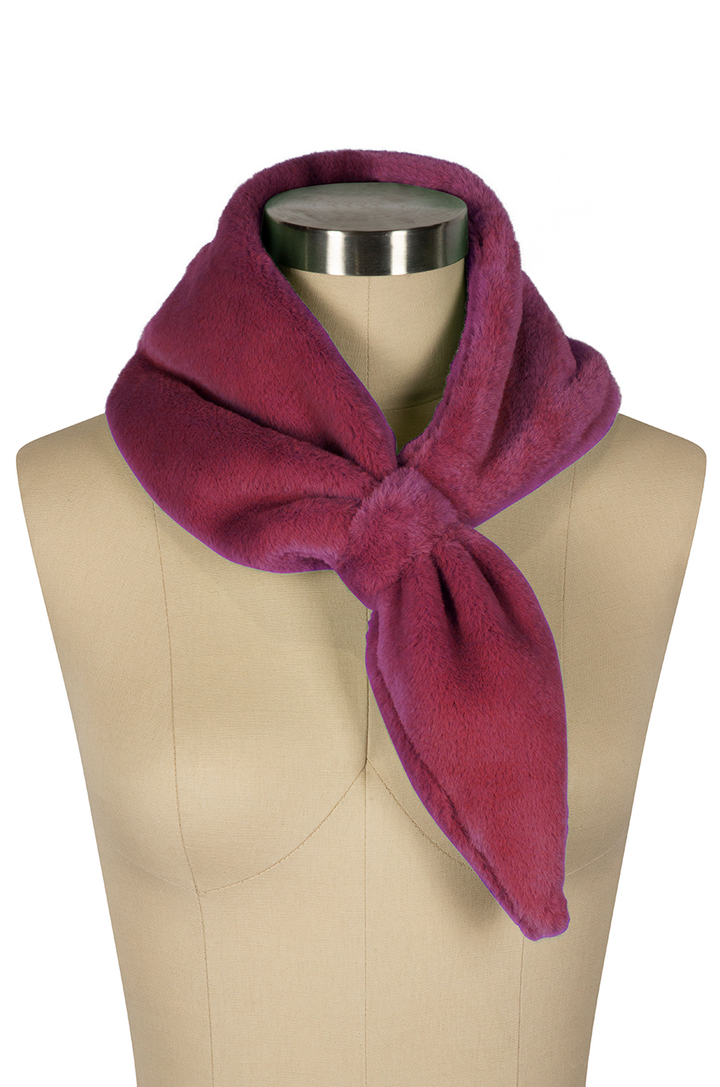Once Upon A Time Faux Fur Scarf (Grape) - Kitten D'Amour