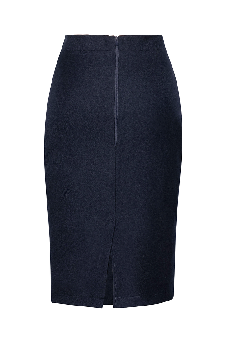 Dangerous Curves Pencil Skirt (Navy) - Kitten D'Amour