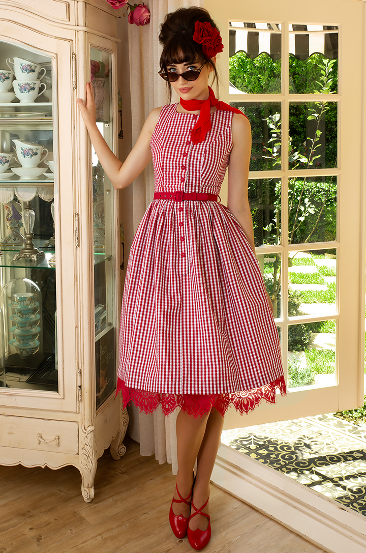 Dolce Vita Day Dress with Belt - Kitten D'Amour