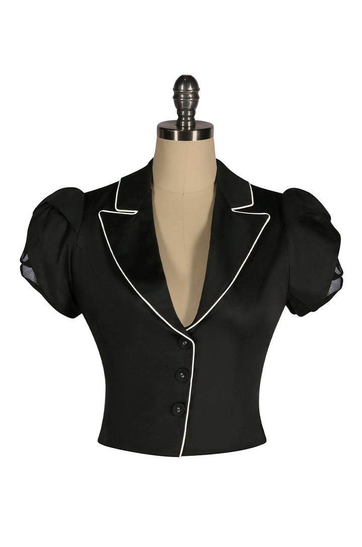 D'Amour Bustle Jacket (Black) - Kitten D'Amour