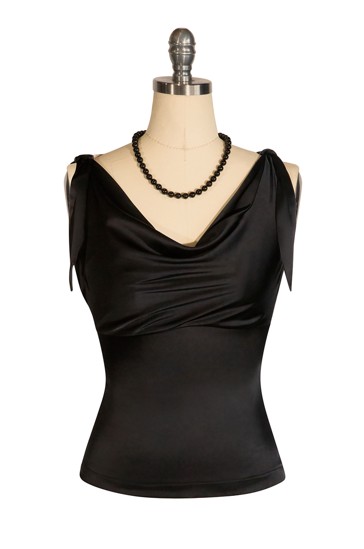 D'Amour Classic Cowl Top (Black)