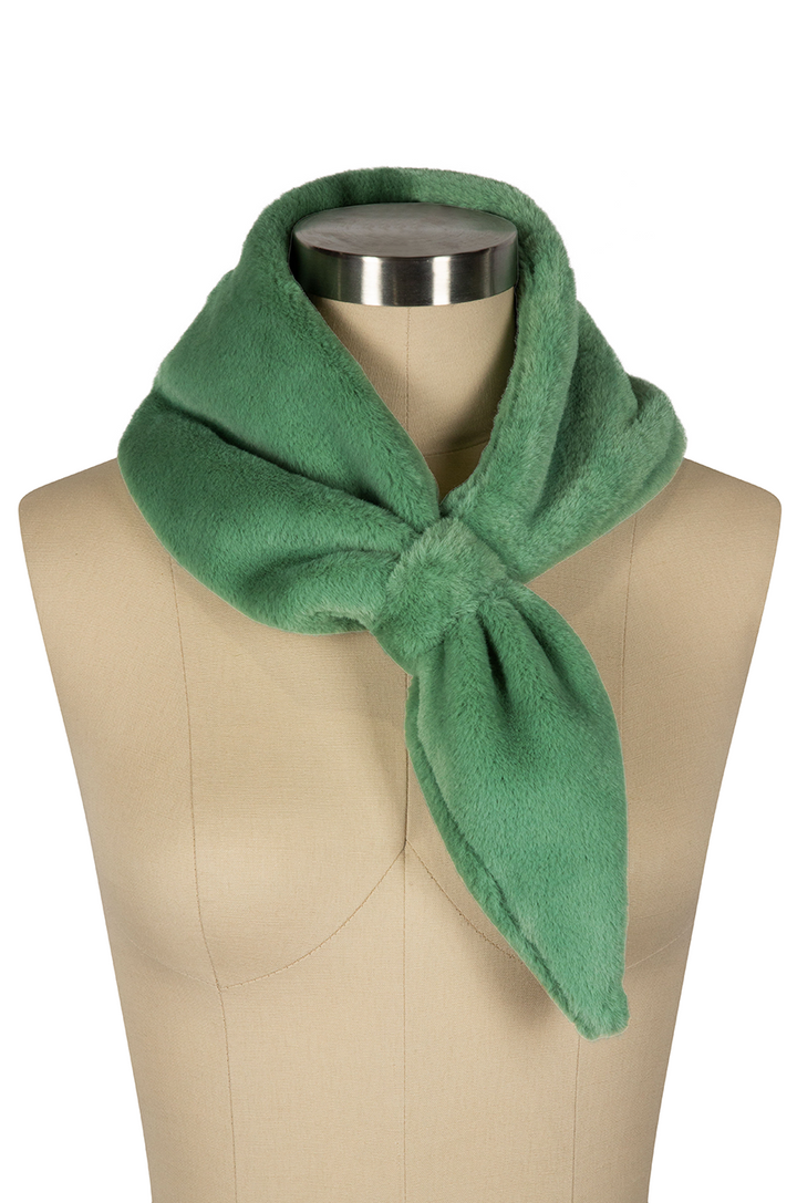 Once Upon A Time Faux Fur Scarf (Green) - Kitten D'Amour