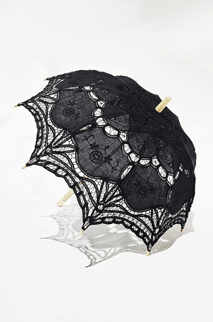 High Tea Lace Parasol (Black)