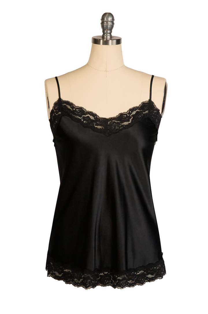 D'Amour Silk Camisole (Black) - Kitten D'Amour