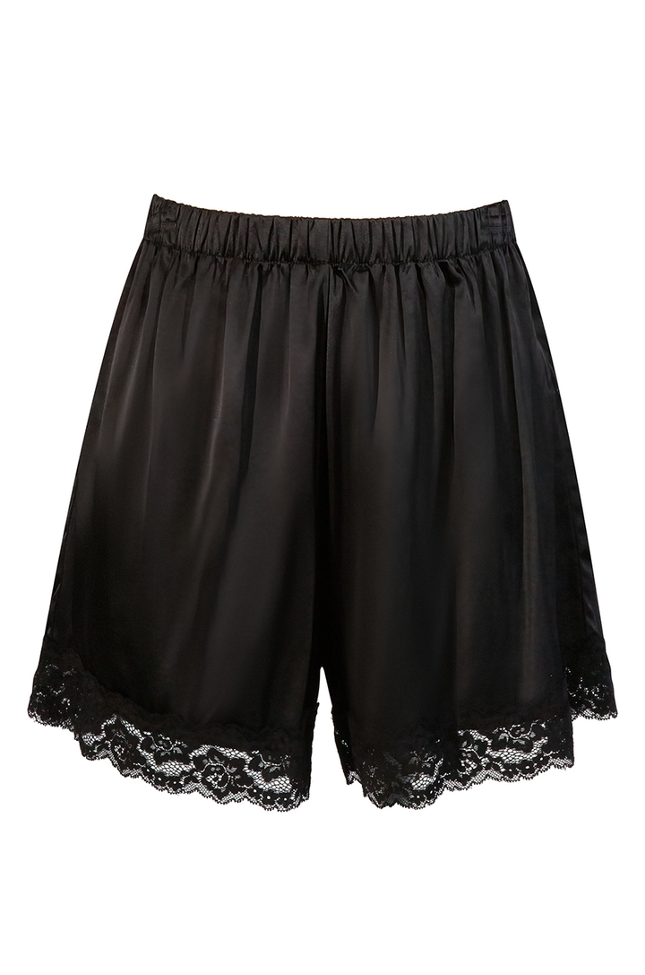 D'Amour Silk Shorts (Black) - Kitten D'Amour