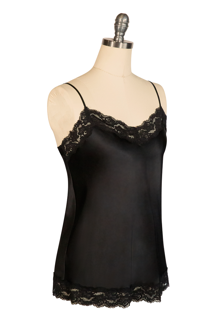 D'Amour Silk Camisole (Black) - Kitten D'Amour