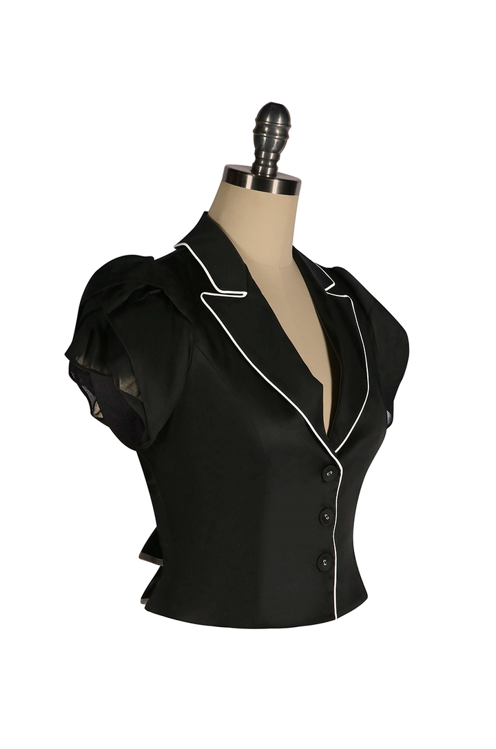 D'Amour Bustle Jacket (Black) - Kitten D'Amour