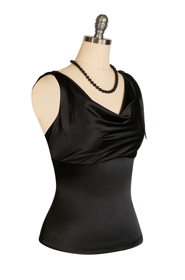 D'Amour Classic Cowl Top (Black)