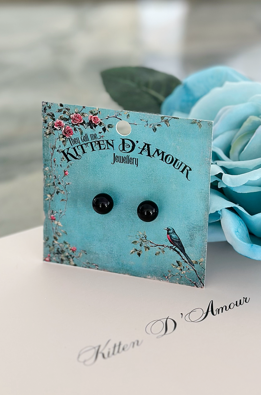High Society Follies Earrings (Black) - Kitten D'Amour