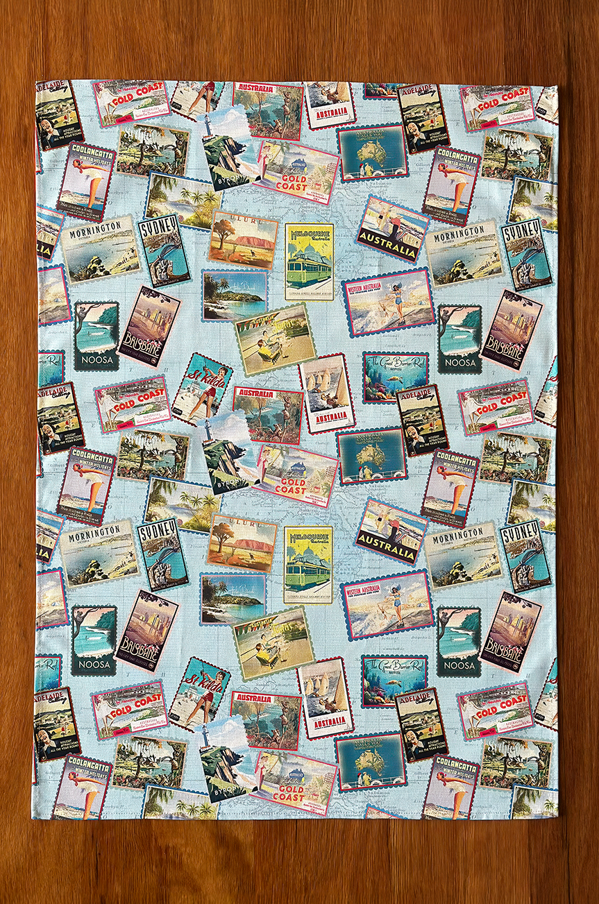 Wish You Were Here Tea Towel - Kitten D'Amour