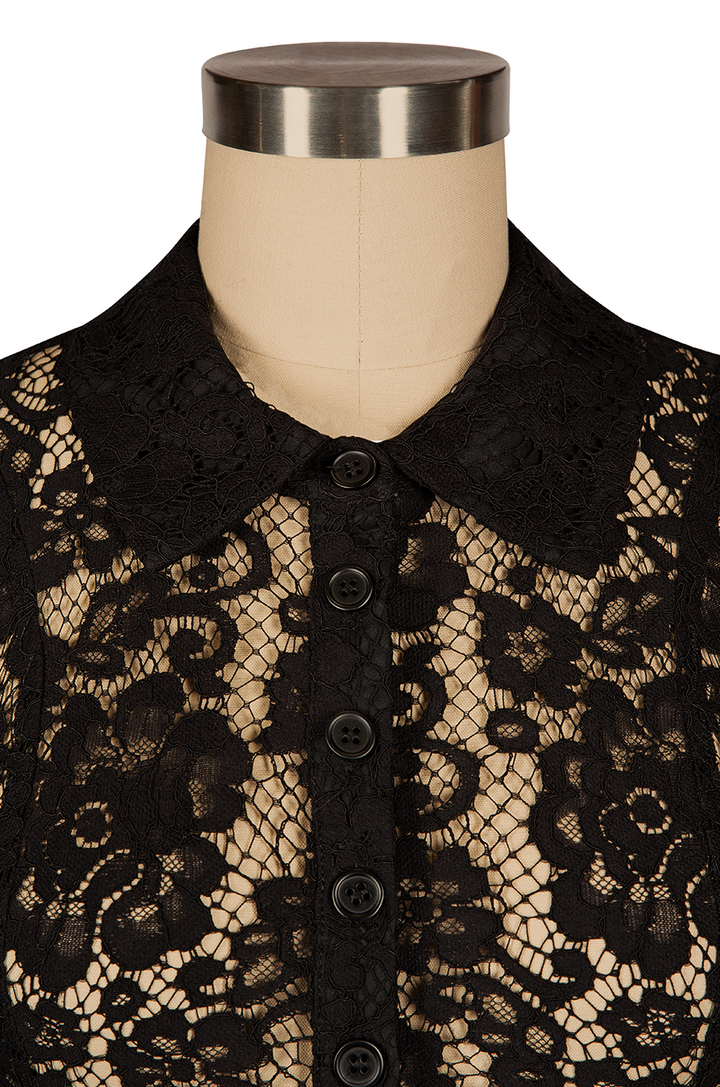Venice Lace Blouse (Black)
