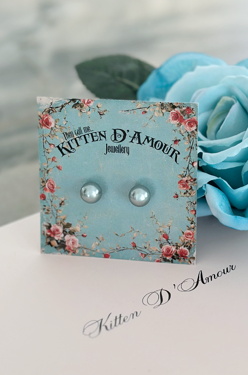 High Society Follies Earrings (Light Blue) - Kitten D'Amour