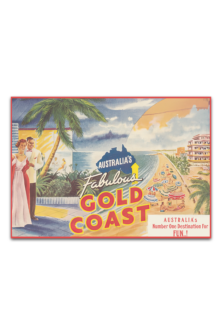 Wish You Were Here Follies Brooch (Gold Coast) - Kitten D'Amour