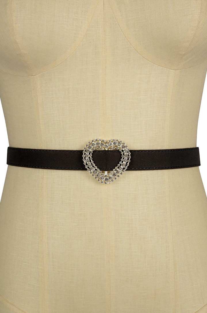 SweetHeart Belt (Black) - Kitten D'Amour