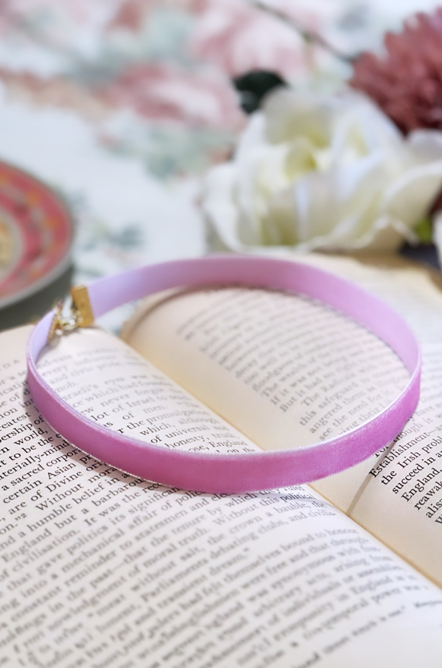 D'Amour Velvet Choker (Pink) - Kitten D'Amour