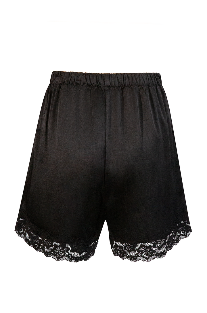 D'Amour Silk Shorts (Black) - Kitten D'Amour