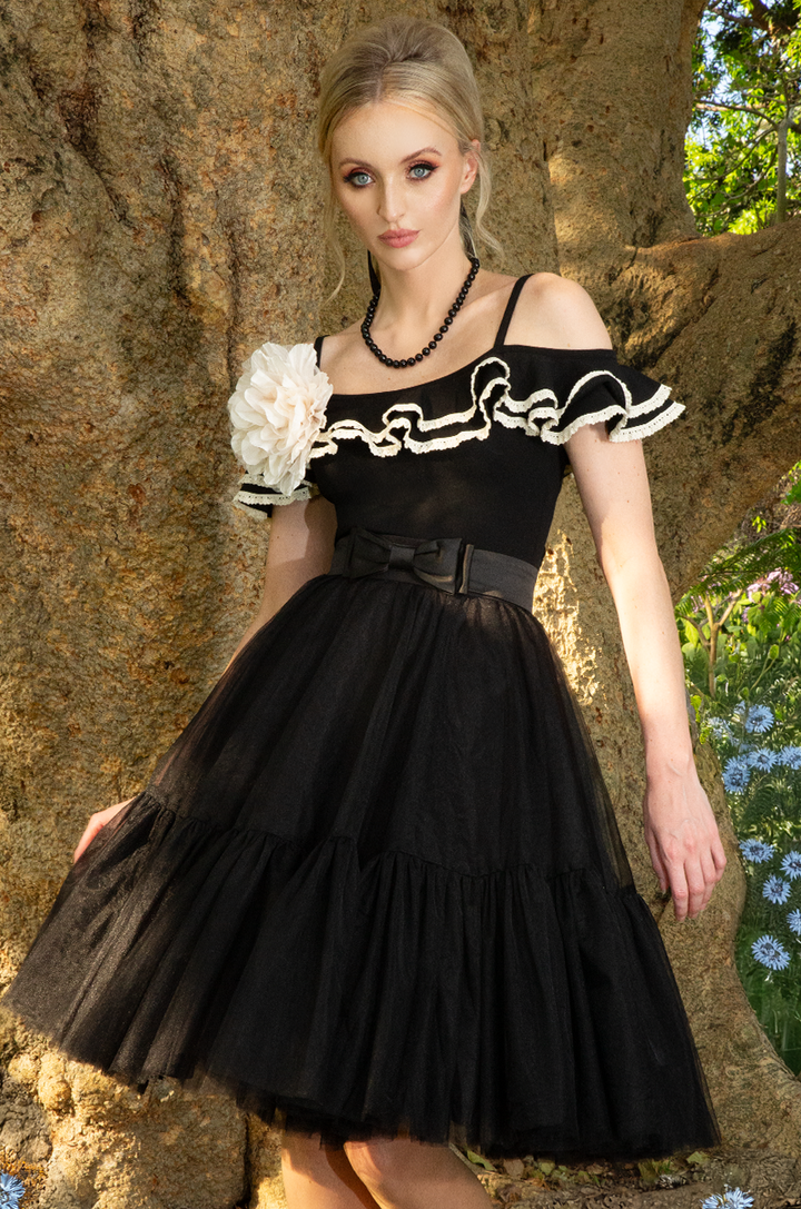 Elysian Tulle Skirt  (Black) - Kitten D'Amour