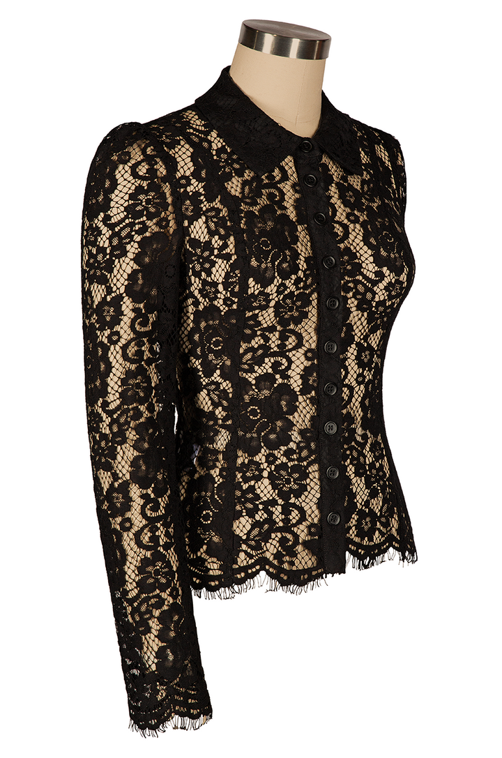 Venice Lace Blouse (Black)