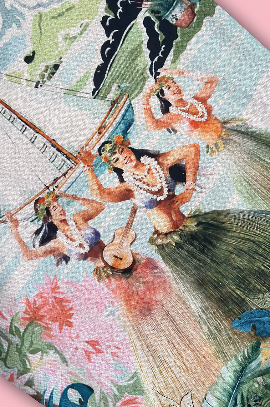 South Pacific Wiggle Skirt - Kitten D'Amour