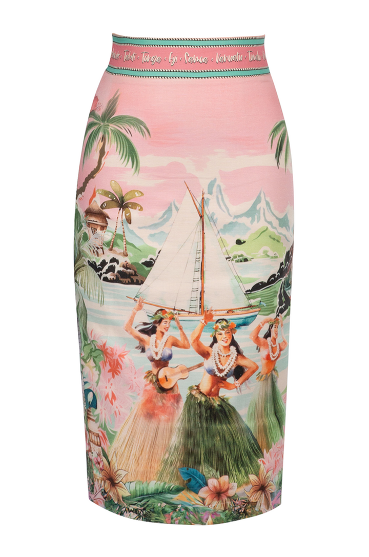 South Pacific Wiggle Skirt - Kitten D'Amour
