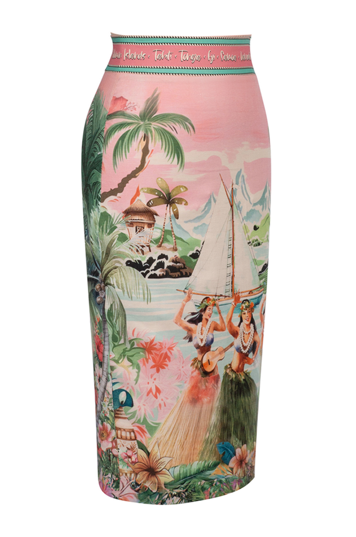 South Pacific Wiggle Skirt - Kitten D'Amour
